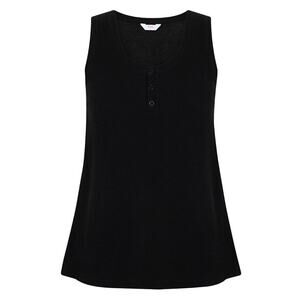 Penti My Heart Waffle Tank Top Size Large Black